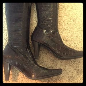 Franco Sarto patent leather boots